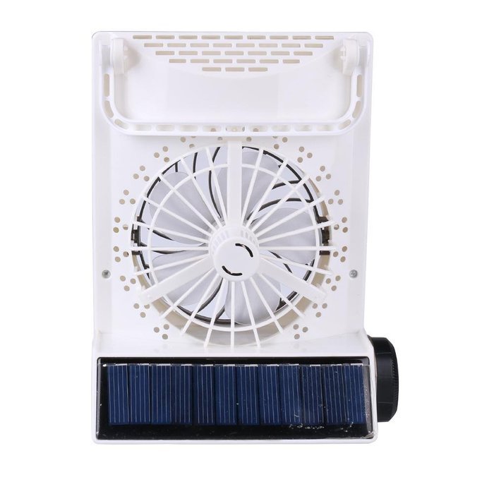 SATOSHI Multi-functional Solar Cooling Table Fans LED Table Lamp Flashlight Solar Panel Adaptor Plug Solar Lighting... N2