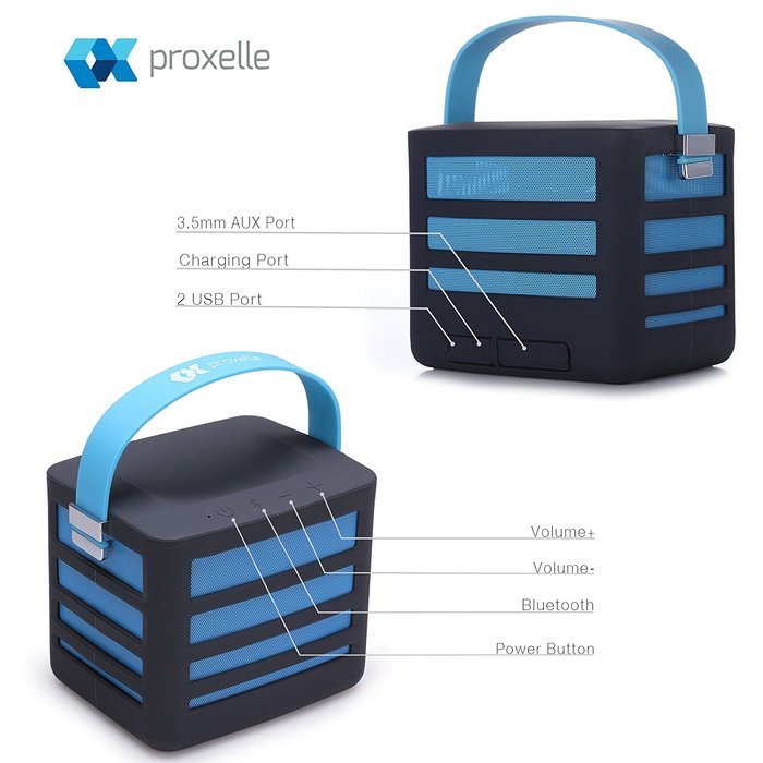 Portable Wireless Bluetooth Speaker with Built-In Powerbank Plus 2 USB Ports - Get Epic Audio Wherever You Go.... N11