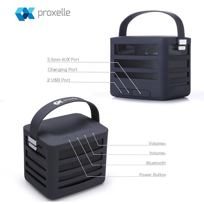 Portable Wireless Bluetooth Speaker with Built-In Powerbank Plus 2 USB Ports - Get Epic Audio Wherever You Go.... N12