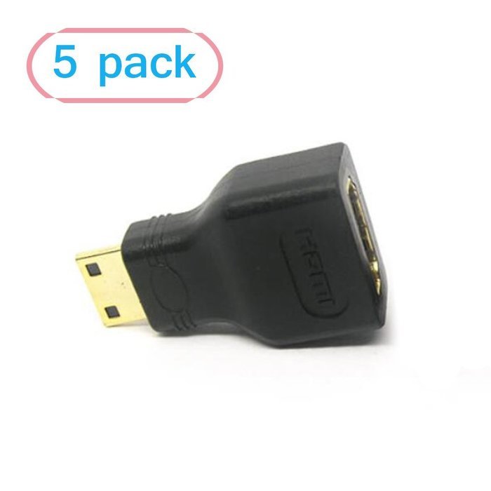 Famale to Male Adapter HDMI to Mini HDMI Adapter (5 Pack) N3