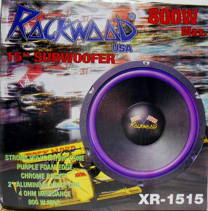 ROCKWOOD XR-1515 15" CAR/HOME/DJ SUBWOOFER