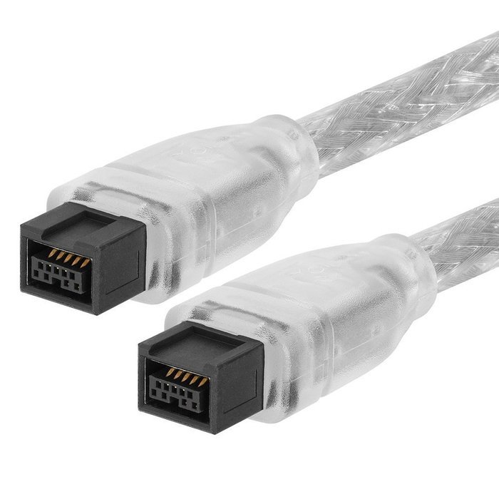 Cmple - 9 PIN/ 9PIN BETA FireWire 800 - FireWire 800 Cable - 3FT, CLEAR N5