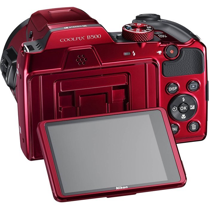 Nikon Coolpix B500 Wi-Fi Digital Camera (Red) - (Certified Refurbished)