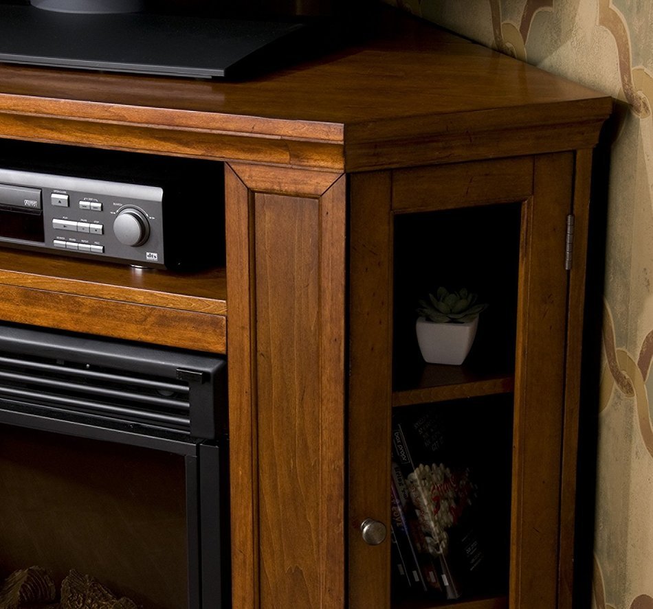 Holly & Martin Ponoma Convertible Media Electric Fireplace, BRN MAHOGANY N6