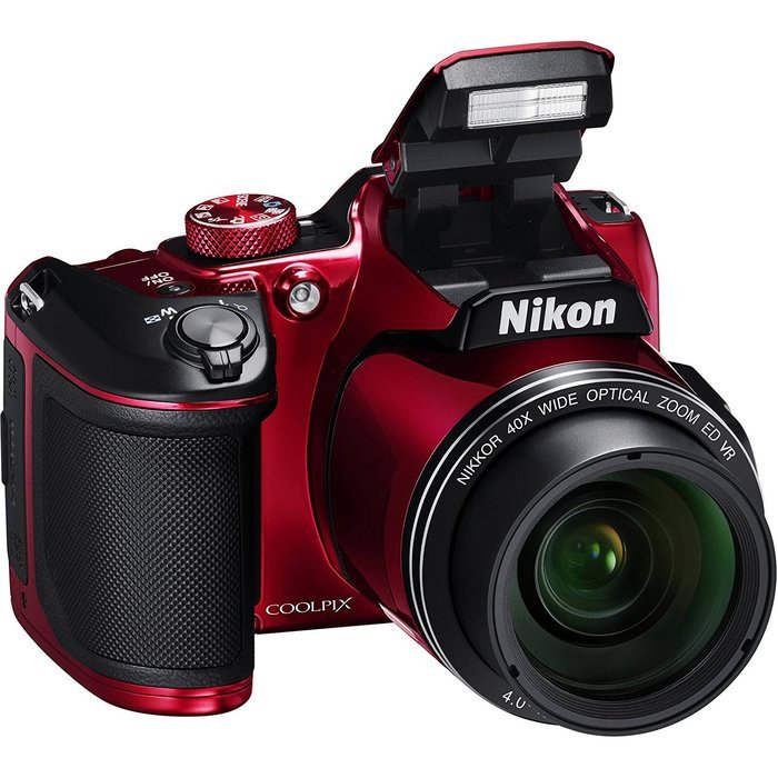 Nikon Coolpix B500 Wi-Fi Digital Camera (Red) - (Certified Refurbished) N2