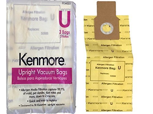 9 Genuine Kenmore U Bags 54322; 50688, 50690, Type O N2