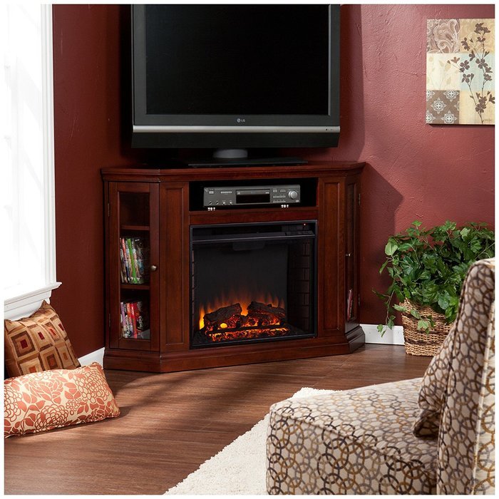 Holly & Martin Ponoma Convertible Media Electric Fireplace, BRN MAHOGANY N8