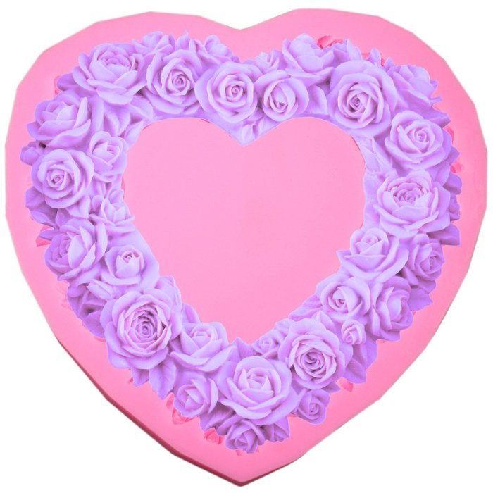 Mujiang Large Size Rose Fondant Cake Decorating Jello Clay Chocolate Silicone Molds N7