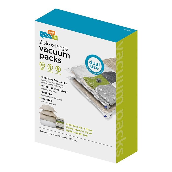 Honey-Can-Do VAC-02058 Vacuum Pack Combo, 3-Pack, Clear