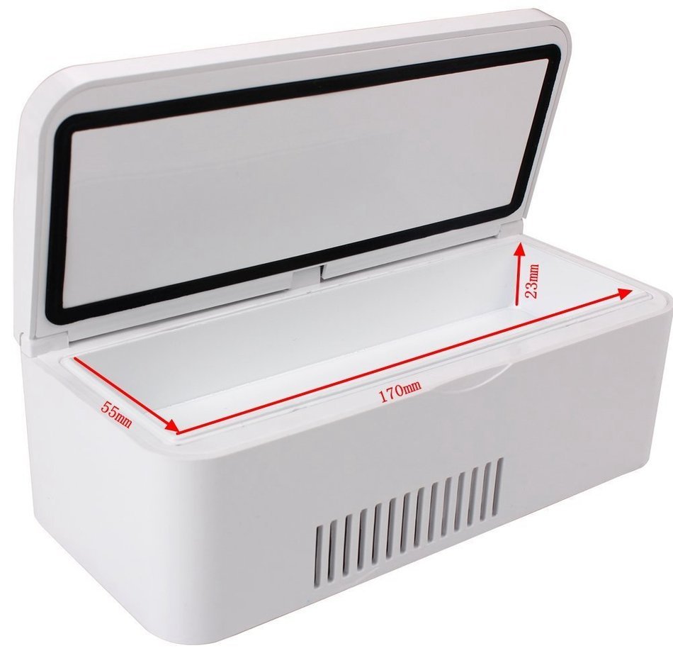 P&R Portable Insulin Cooler 2-8&deg;C Refrigerated USB Small Box Drug Reefer Car refrigerator N3