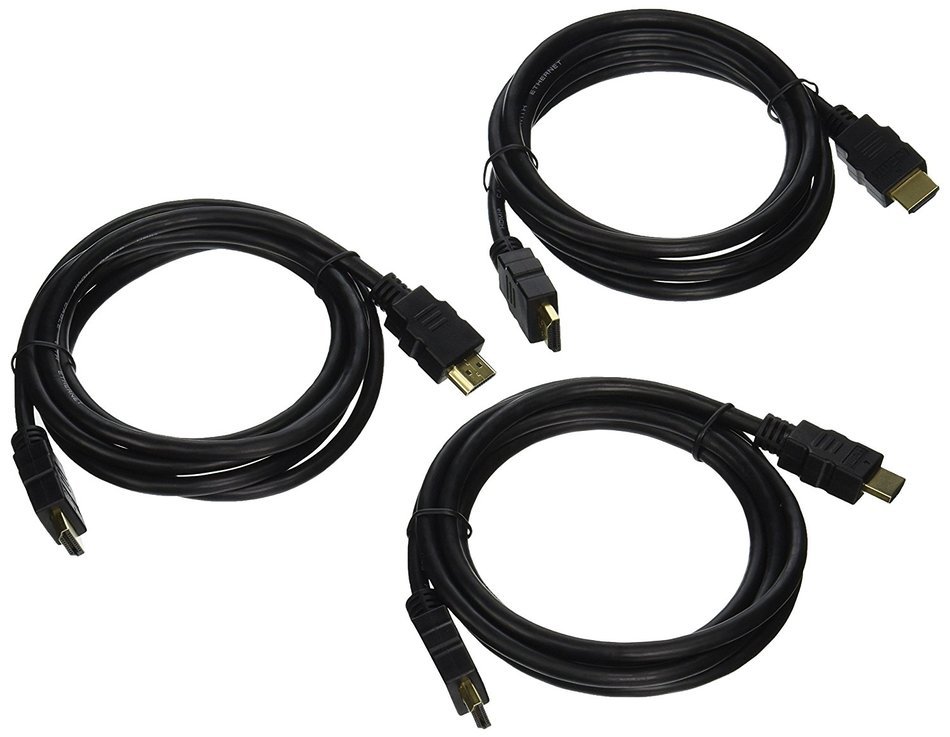 C&E 5 Pack High Speed HDMI Cable with Ethernet 8 Feet, Supports 3D and Audio Return, CNE620732 N3
