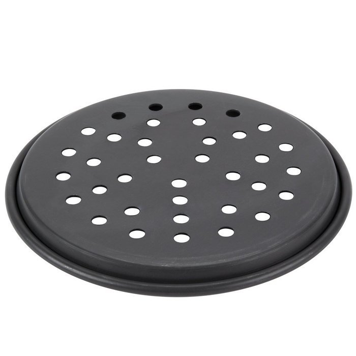 American Metalcraft HC2010P 10" Perforated Hard Coat Anodized Aluminum Tapered / Nesting Pizza Pan