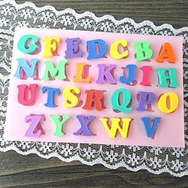 Tint Capital Letter Shaped Bake fandant cake mold,L10cm*W6.5cm*H0.7cm