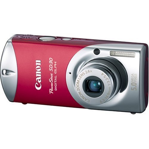 Canon Powershot SD30 5MP Digital Elph Camera with 2.4x Optical Zoom (Rockstar Red) N4