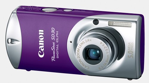 Canon Powershot SD30 5MP Digital Elph Camera with 2.4x Optical Zoom (Rockstar Red) N6