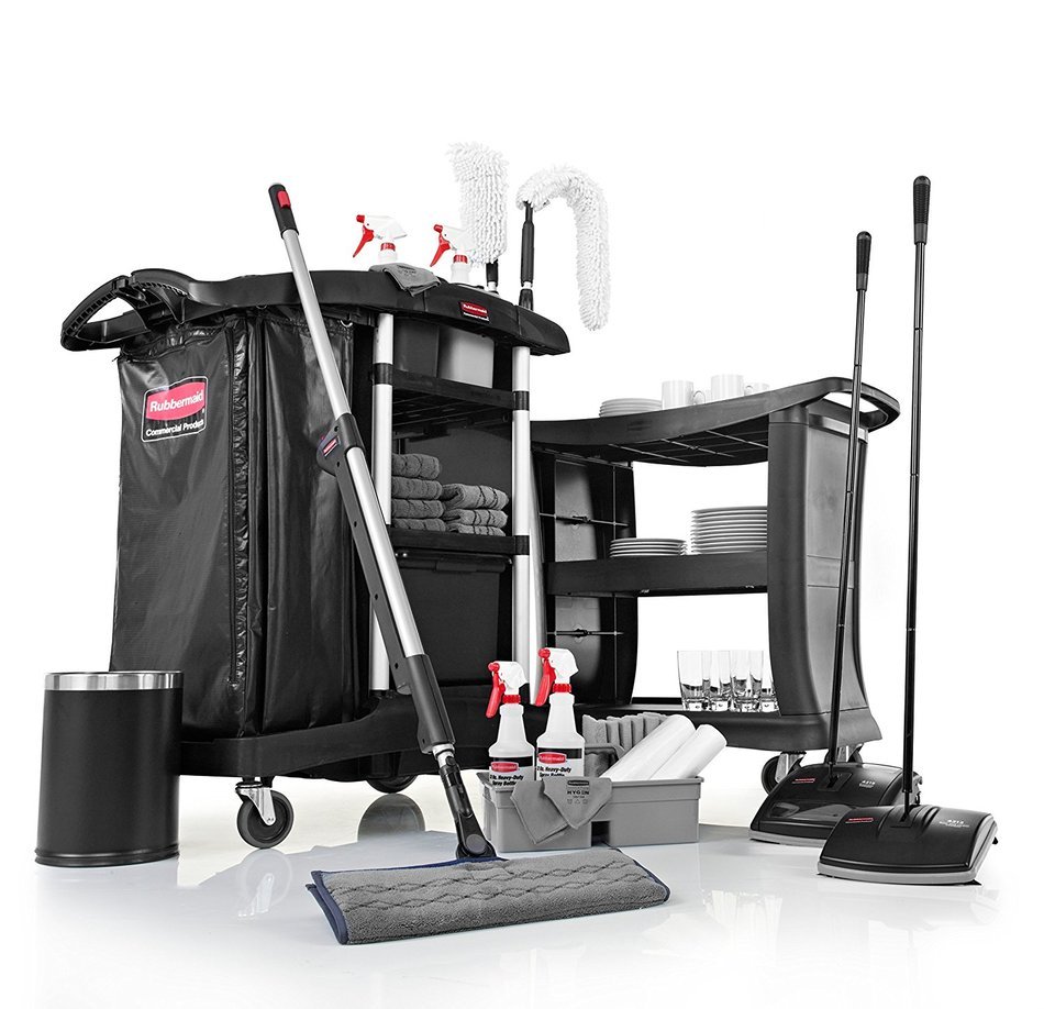 Rubbermaid Commercial Executive Series Galvanized Steel Floor and Carpet Sweeper N13