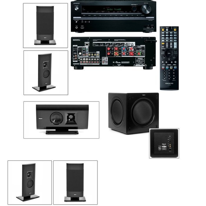 Klipsch Gallery G-12 5.1 Home Theater System-SW-112-Onkyo TX-NR636 7.2