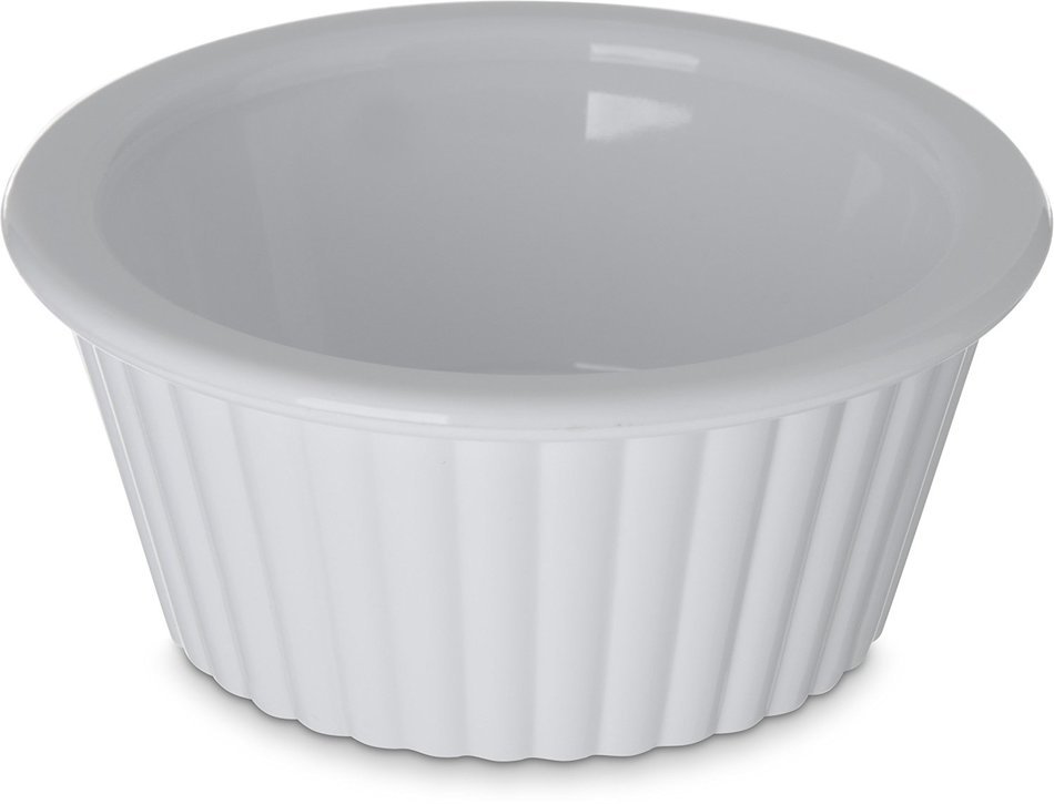 Carlisle 084302 SAN Fluted Ramekin, 1 oz Capacity, White (Case of 48)