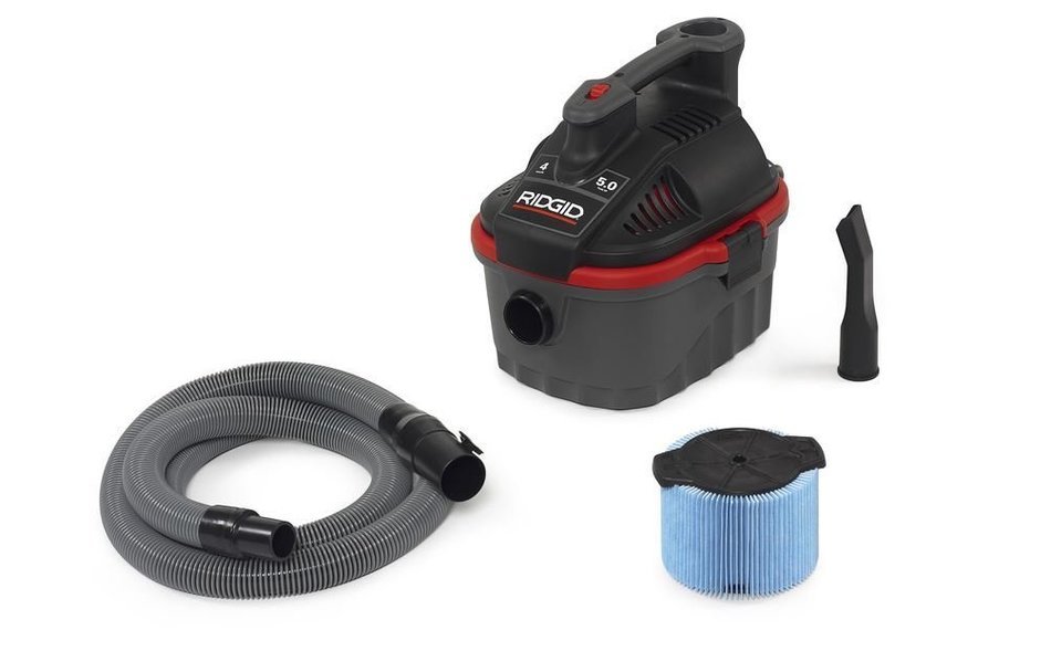 Ridgid 50313 4000RV Wet/Dry Vacuum, 4 gal, Red