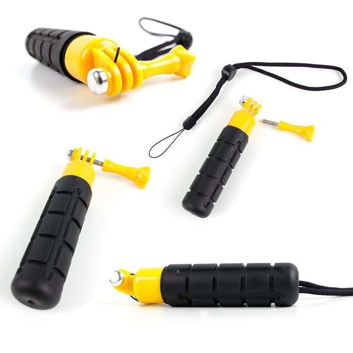 DURAGADGET Limited Edition, Waterproof Hand Grip Pole / Monopod with Wrist Strap in Black & Yellow - Compatible... N90