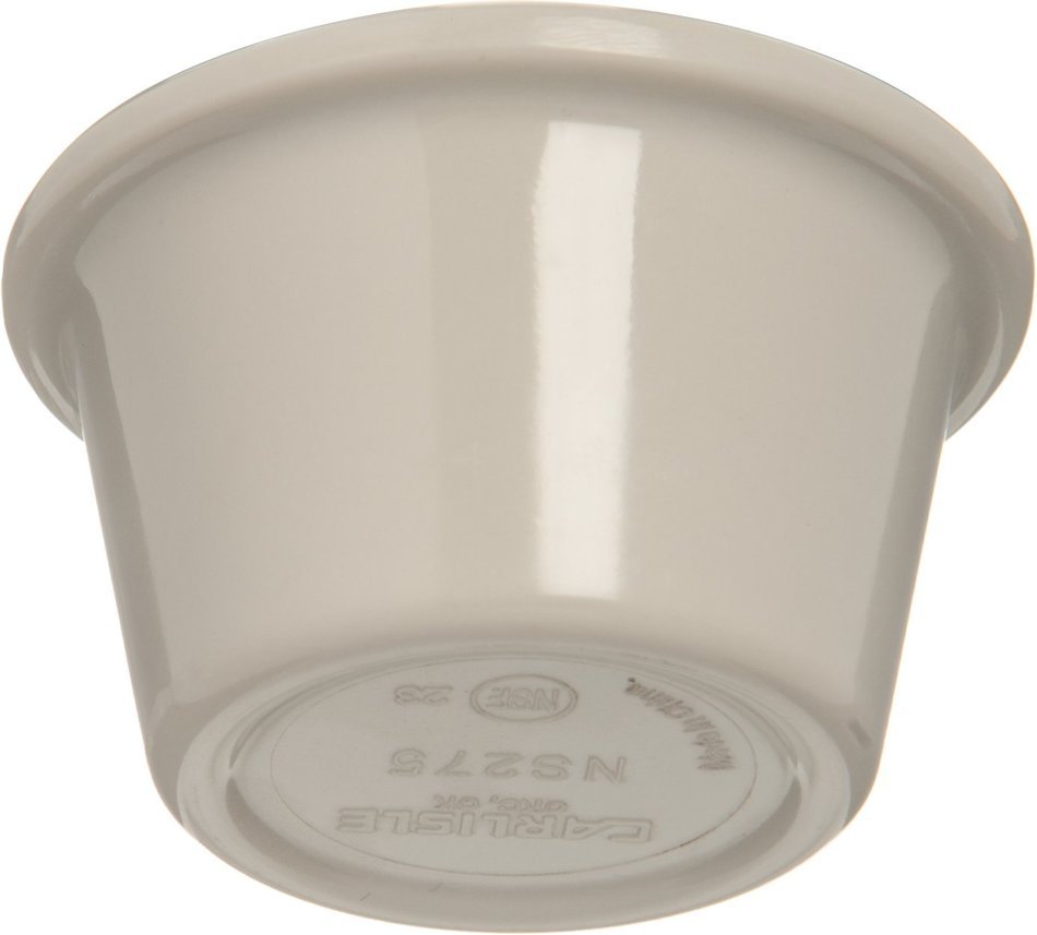 Carlisle S27542 Melamine Smooth Ramekin, 1.5 oz Capacity, 1.53" Height, Bone (Case of 48) N6