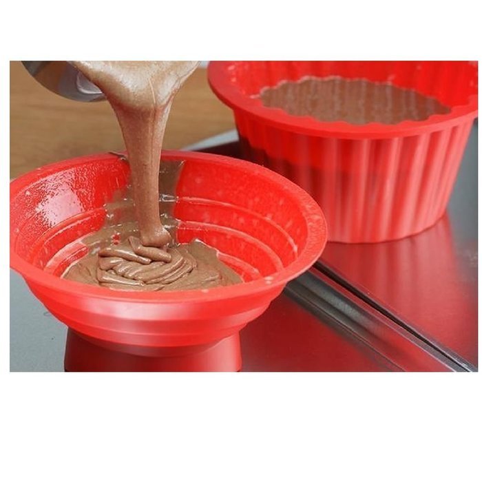 Generic Silicone Jumbo Giant Big Top Birthday Cupcake Cup Cake Mould Bake Baking Maker 3D Mold-79 3pcs
