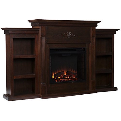 Upton Home Dublin Espresso Stacked Electric Fireplace N2