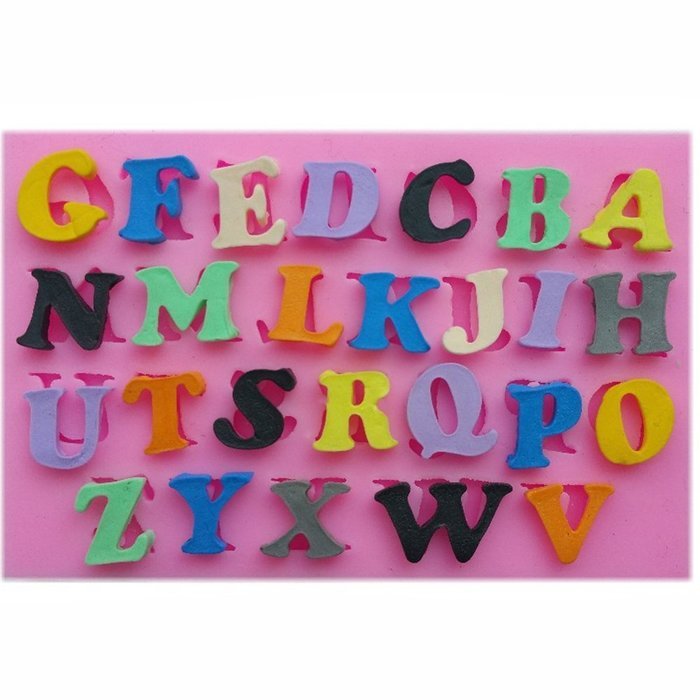 Silicone Cake Molds Capital Letters Baking DIY Tools Polymer Clay Mold N4