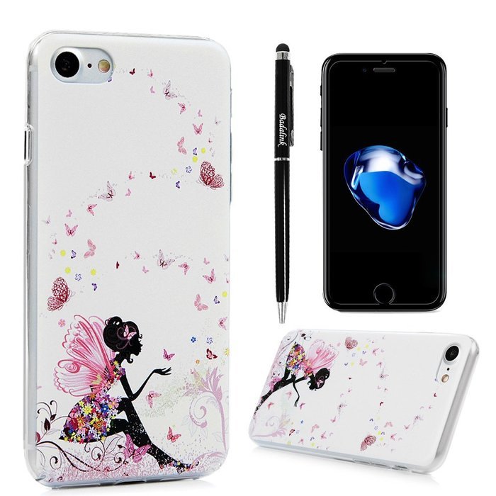iPhone 7 Case (4.7 inch) Cute Digital Print Colorful Hard PC Back Shell Bumper Ultra Thin Slim Fit Clear Full... N6