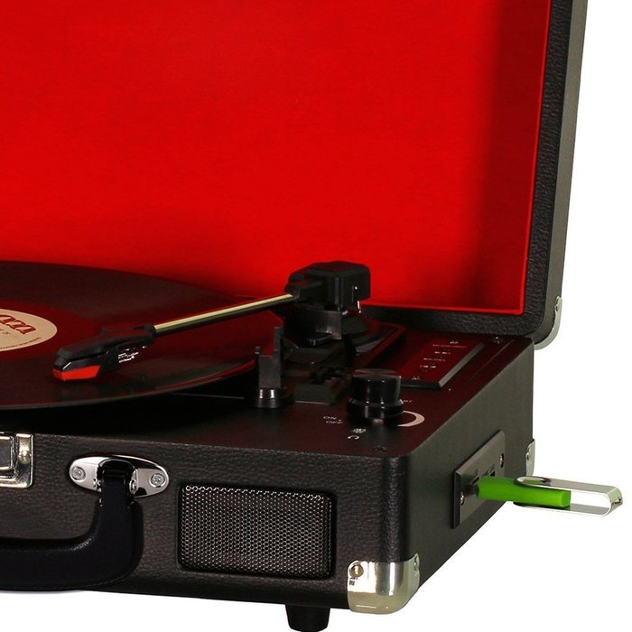 Timestorm XR-636RP Belt-Drive 3-Speed Portable Stereo Bluetooth Turntable N3