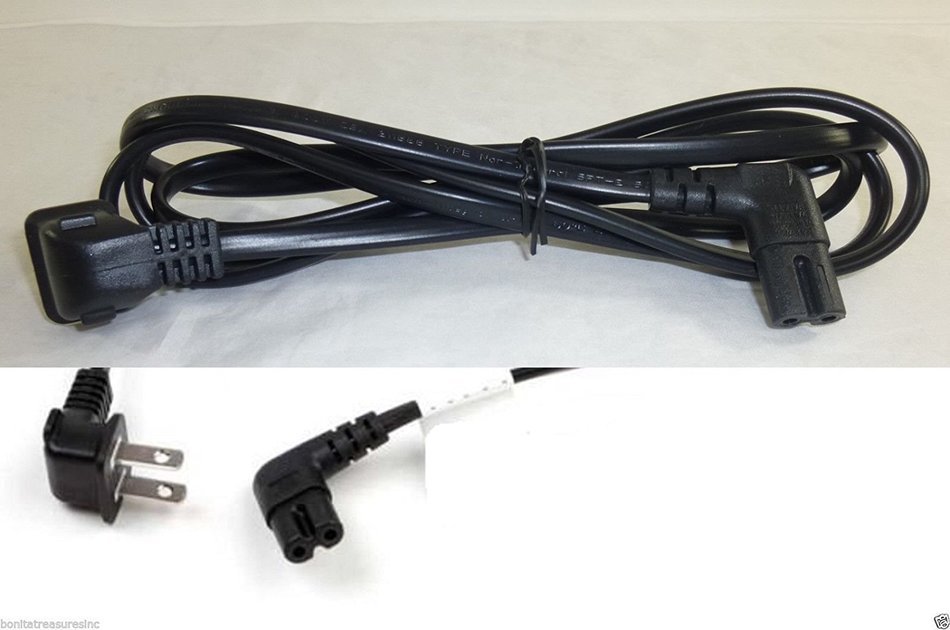 6 Ft foot USA 2 pin Male to 90 Degree Right Angled IEC 320 C7 AC Power Supply Cord cable For Samsung TV's N2