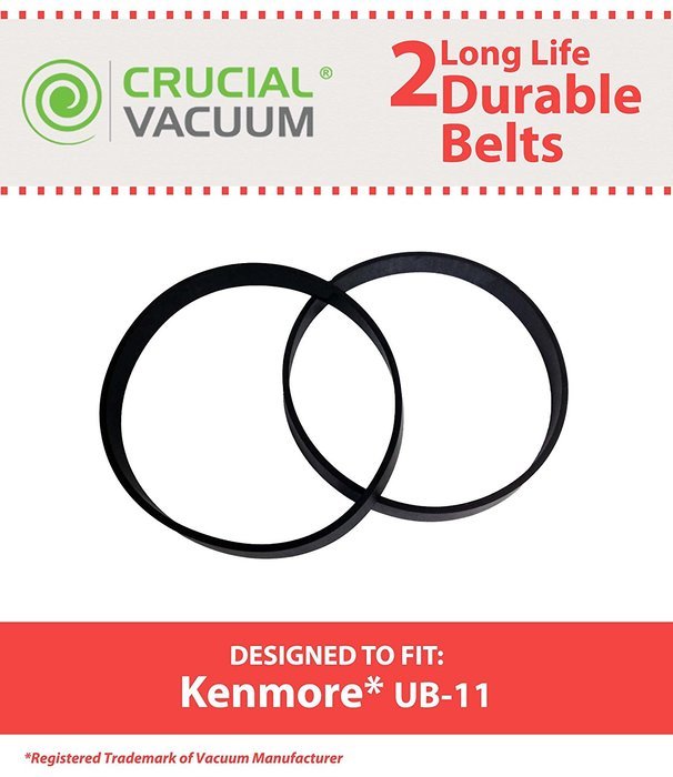 2 Kenmore UB-11 Vacuum Belts Fits Kenmore Uprights Using UB-11 UB11 Belts Part # 1860140600, Designed & Engineered...