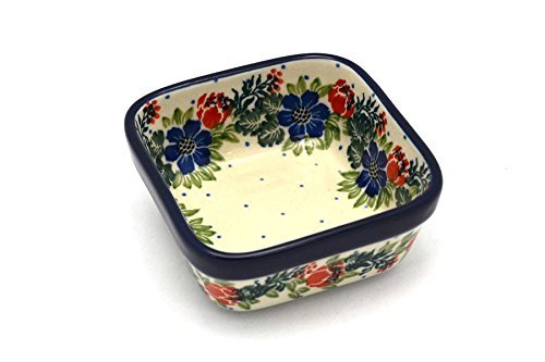 Polish Pottery Ramekin - Square - Garden Party