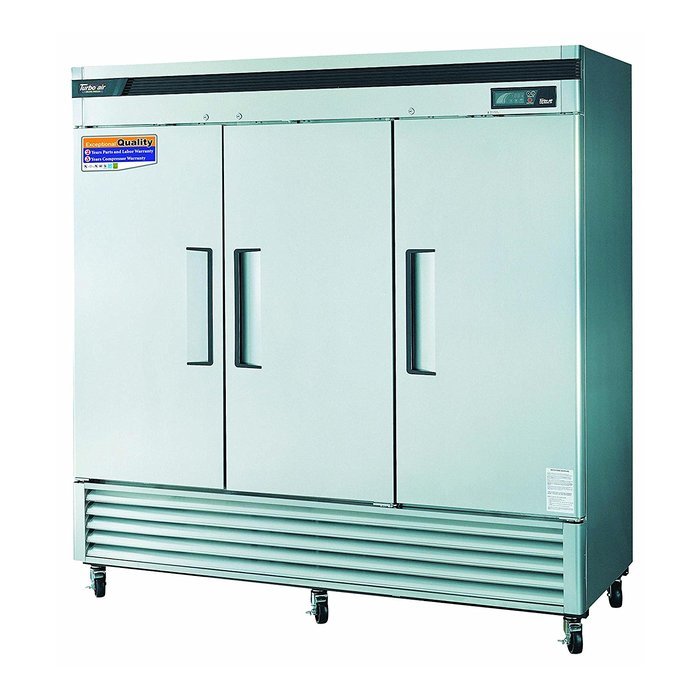 Turbo Air - Super Deluxe 82" 3 Door Stainless Reach-In Freezer