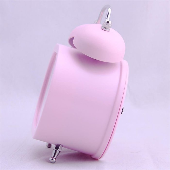HENSE Creative Colorful Design Non-ticking Mute Silent Quartz Movement Twin Bell Alarm Clock With Nightlight HA16... N15