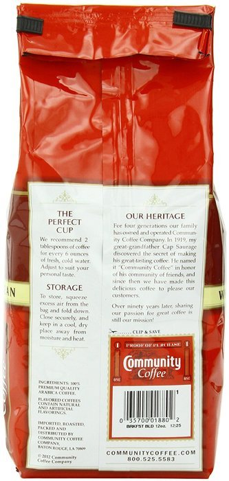 Community Coffee Whole Bean Coffee, Signature Dark Roast, 12 oz., 3 Count N8