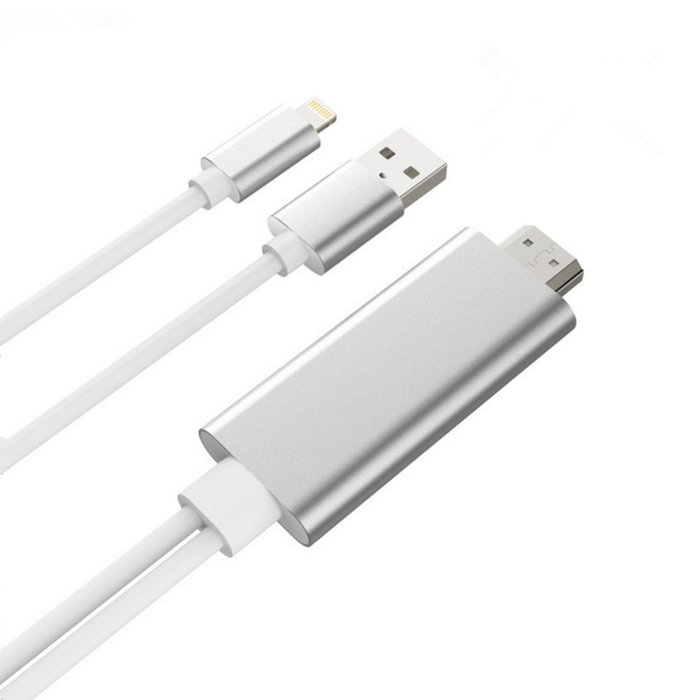 High Speed HDMI Cable, 6.4Ft Lightning To HDMI Cable 1080P HDTV Adapter with USB Charger Cable for iPhone 5 5S... N5
