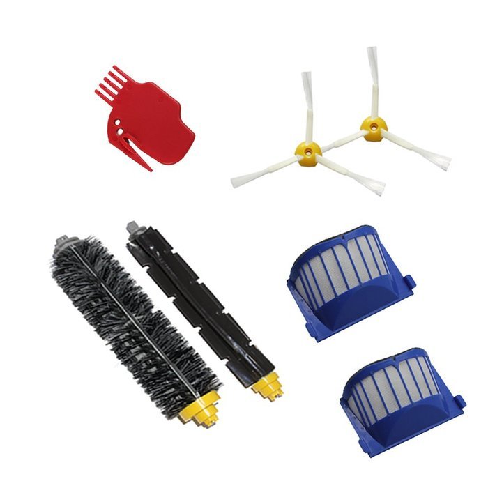 Hongfa Irobot Roomba Brush and Filter Kit 3 Armed Sidebrush, Flexible Beater Brush, Bristle Brush, Roomba Aerovac...