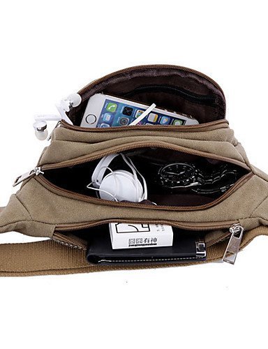 SB@Outdoor Pockets Stylish Casual Men Canvas Messenger Bag Multifunction Pockets Portable Running Sports Package... N2