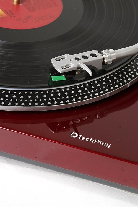 TechPlay TCP4530 Analog Turntable with Built-in Phono Pre-amplifier, By-Pass selecter, Auto-Return, Aluminum Platter... N8