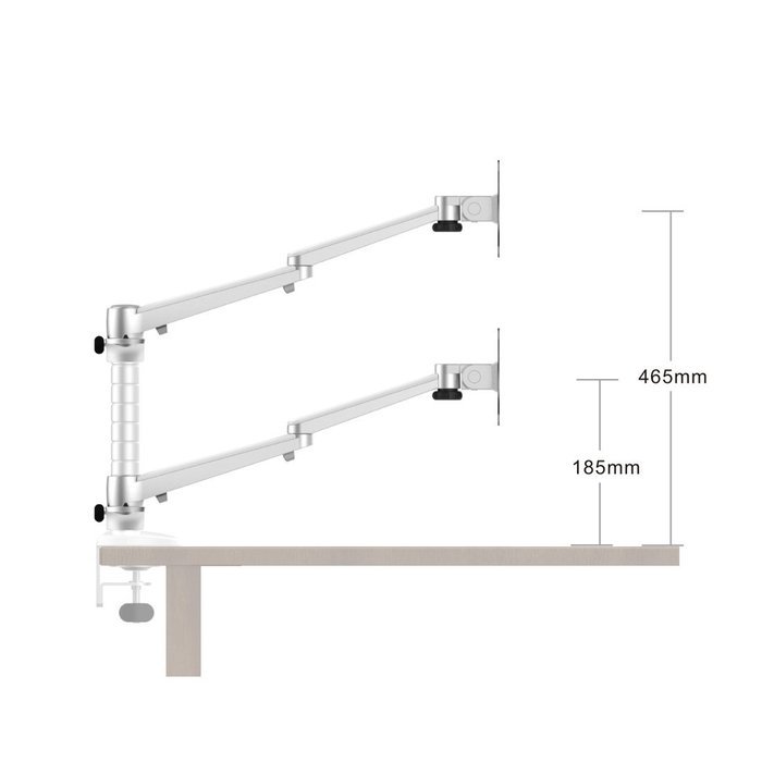 Viozon Dual Arms LCD and LED Monitor Desk Mount Stand for all size below 27inch such like... N4