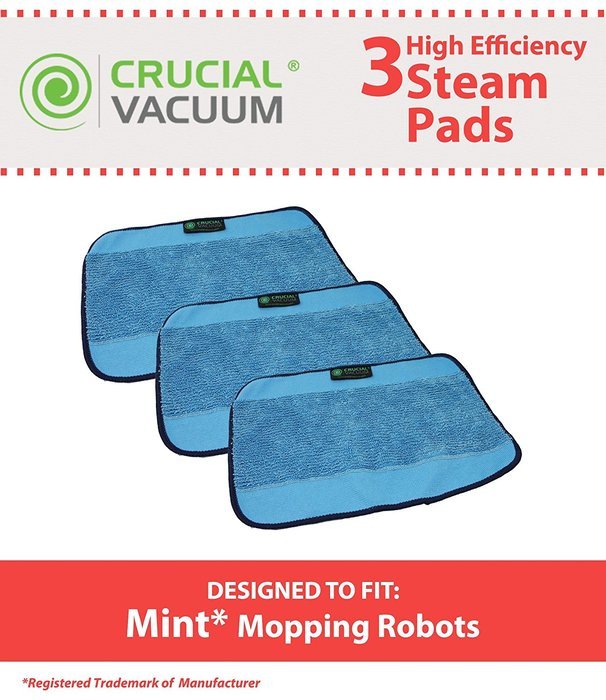 Crucial Vacuum Crucial Vacuum Washable and Reusable Microfiber Mop Pads Fit these Automatic Hard Floor Cleaners...