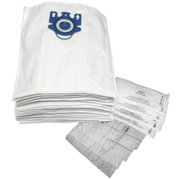 First4Spares 20 Deluxe Microfiber Allergen Vacuum Dust Bags For Miele Complete C1 C2 C3 Canister Vacuum Cleaners