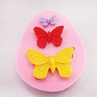 Y&XL&H Silicone Mold Chocolate Fondant Cake Fondant Three Small Butterfly N2