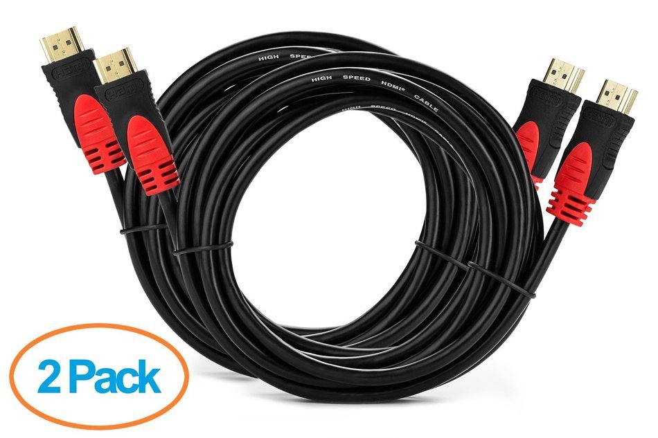 Aurum High Speed HDMI Cable (10 Ft) 2 Pack with Ethernet - Supports 3D & Audio Return Channel [Latest Version]... N3