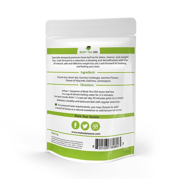 Body Tea USA Flat Tummy Detox Tea 14 Day Skinny Teatox Herbal Slimming Green Tea For Weight Loss And Body Cleanse N5