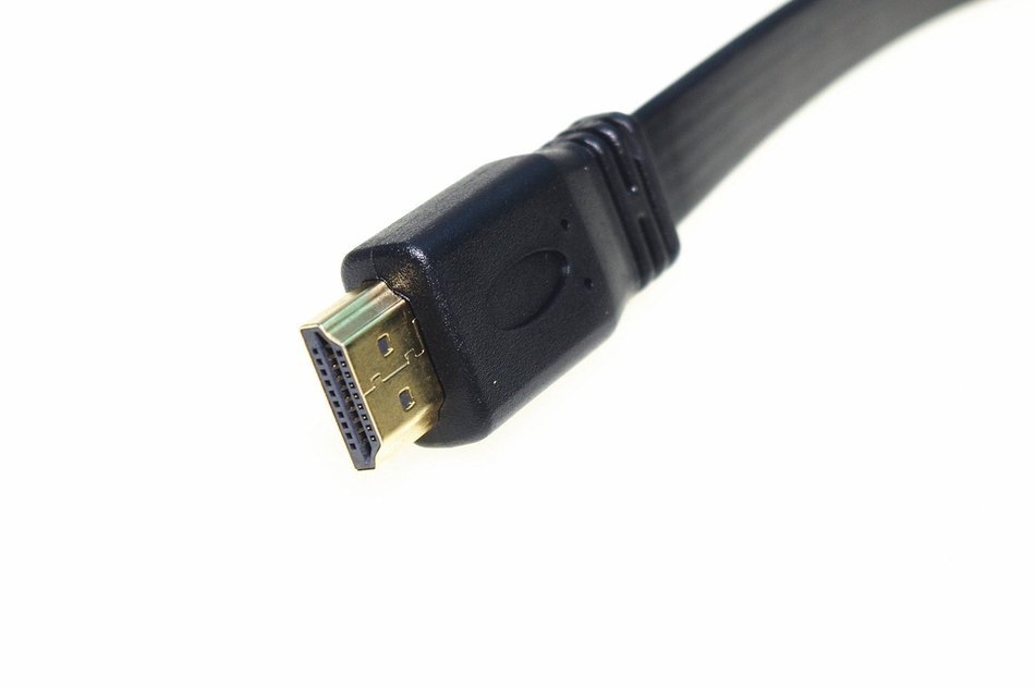 1FT HDMI High-Speed Gold Plated A male to A male Extension Flat Cable Supports 1.4 Ethernet 3D 4K - Use with DTV...