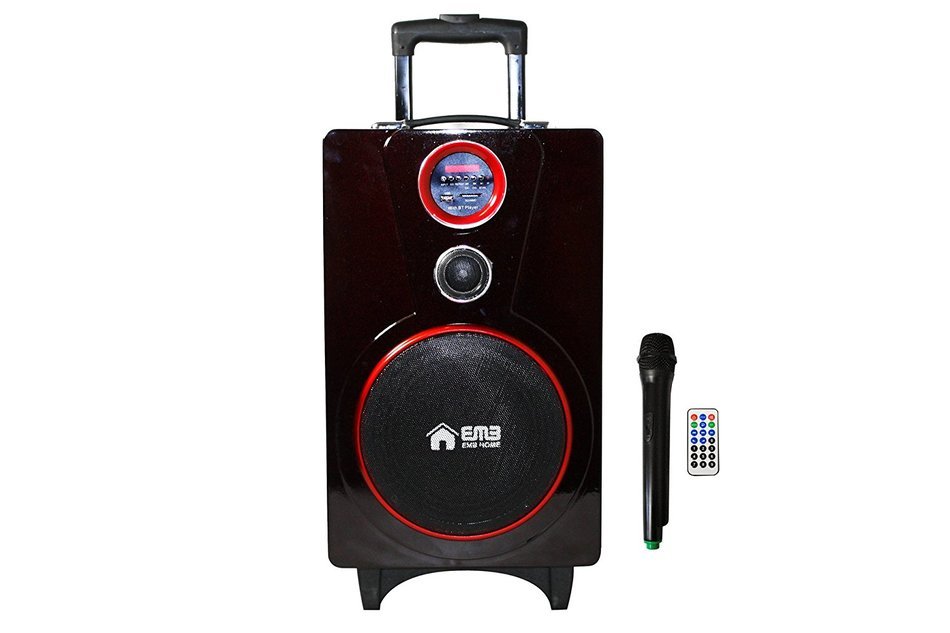 EMB PK82 RED Color 800W 8" Portable Professional Rechargeable BOOM Box Speaker N2