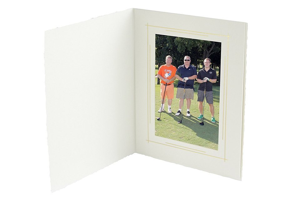 Tyndell White T-40 Photo Folder 5x7 (25 Pack)