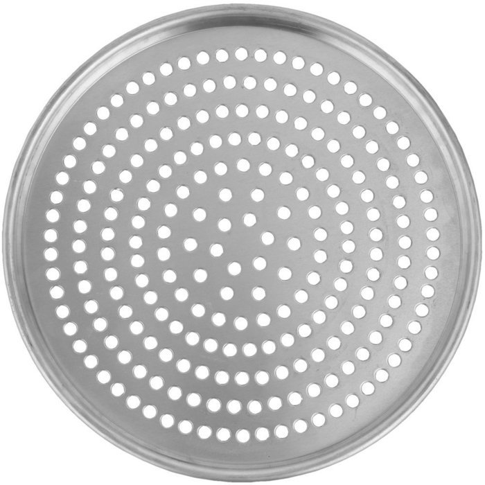American Metalcraft HA2007SP 7" x 1/2" Super Perforated Heavy Weight Aluminum Tapered / Nesting Pizza Pan